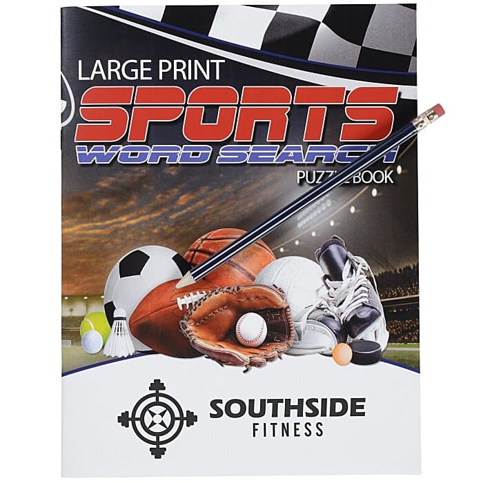 Sports Puzzle Book & Pencil Set