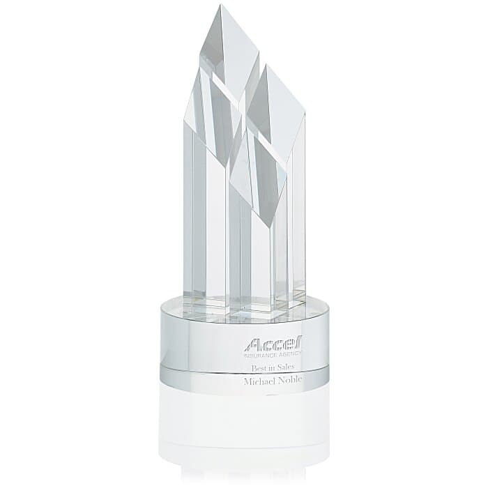 Overton Crystal Award - 10 inches