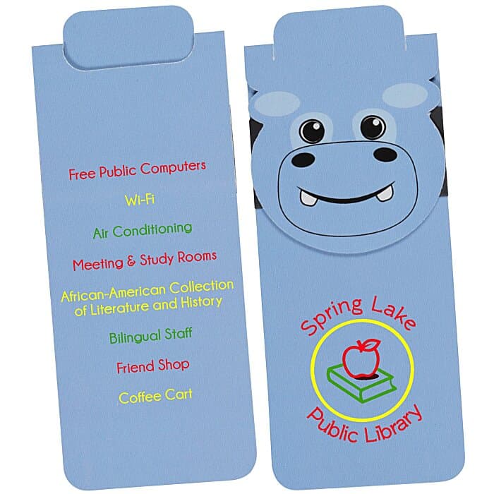 Paws and Claws Magnetic Bookmark - Hippo