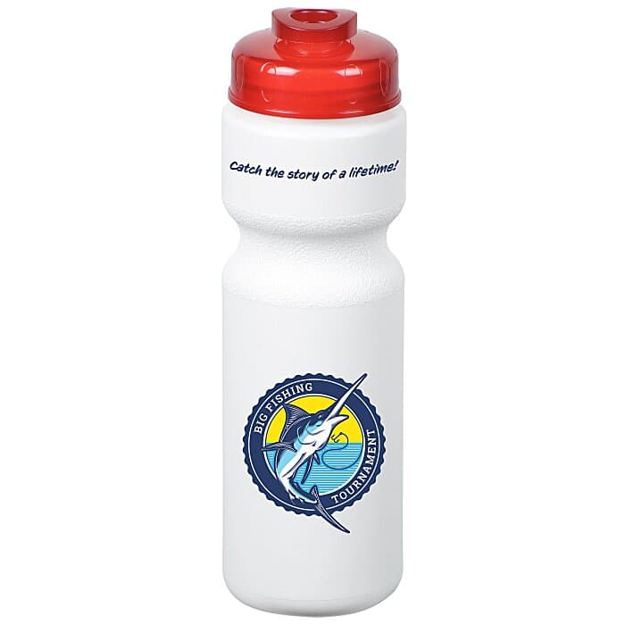 Sport Bottle with Flip Drink Lid - 28 oz - White