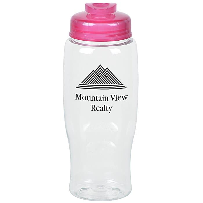 Clear Impact Comfort Grip Bottle with Flip Drink Lid - 27 oz.