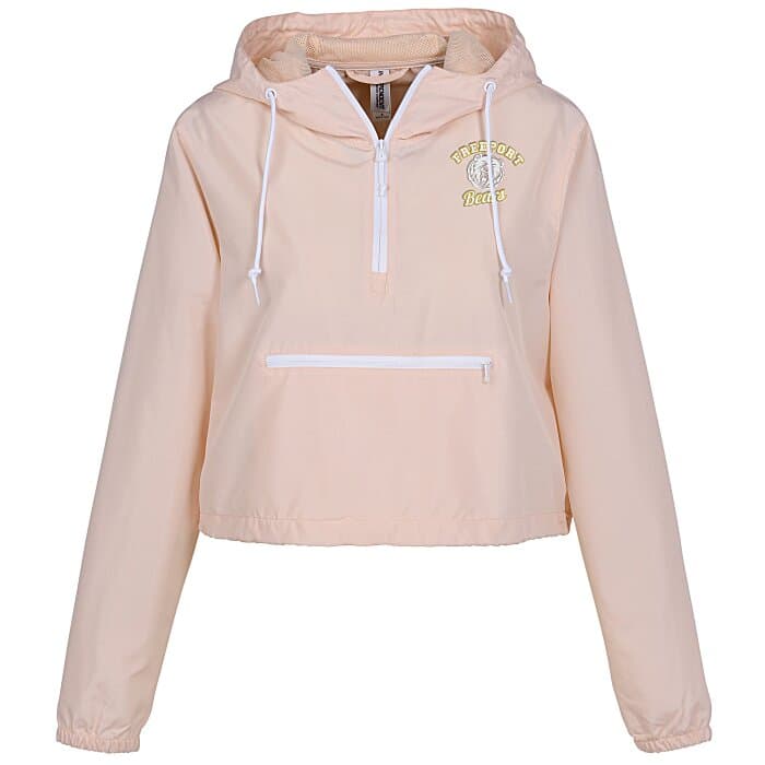 Independent Trading Co. Lightweight 1/4-Zip Crop Jacket - Ladies'