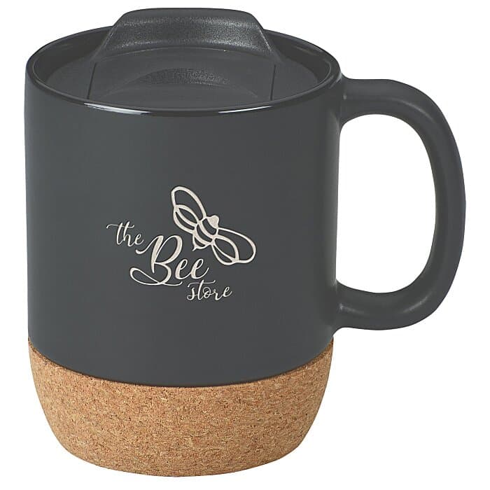 Cork Bottom Ceramic Mug - 12 oz - Laser Engraved