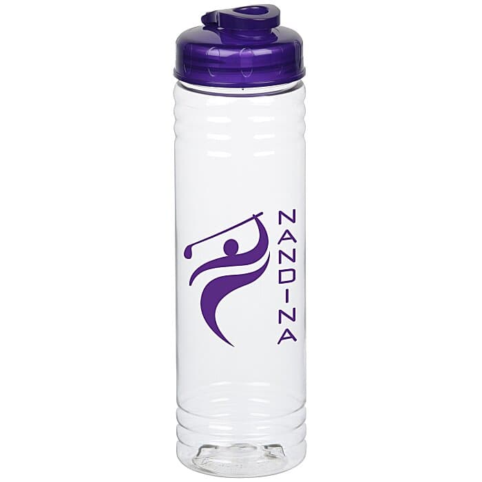 Clear Impact Halcyon Water Bottle with Flip Drink Lid - 24 oz