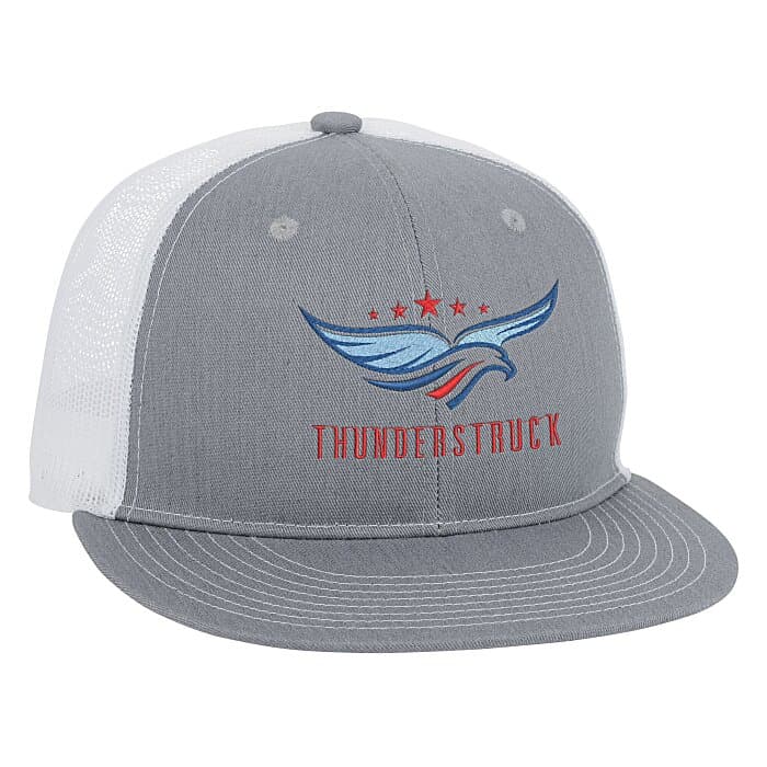 Flat Bill Mesh Back Trucker Cap