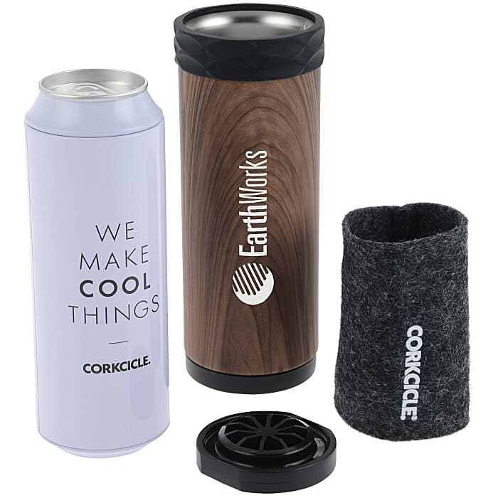 Corkcicle Slim Arctican Insulator - Wood