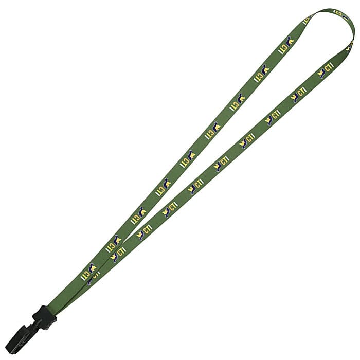 Dye-Sublimated Lanyard - 1/2 inches - 32 inches - Plastic Bulldog Clip