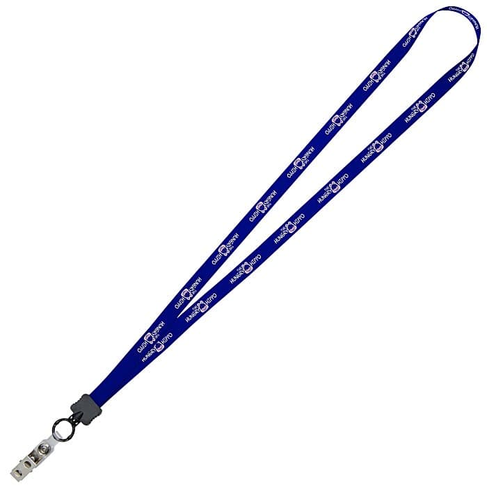 Dye-Sublimated Lanyard - 1/2 inches - 32 inches - Snap with Metal Bulldog Clip