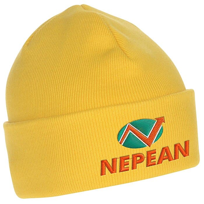 Fine Knit Beanie with Cuff