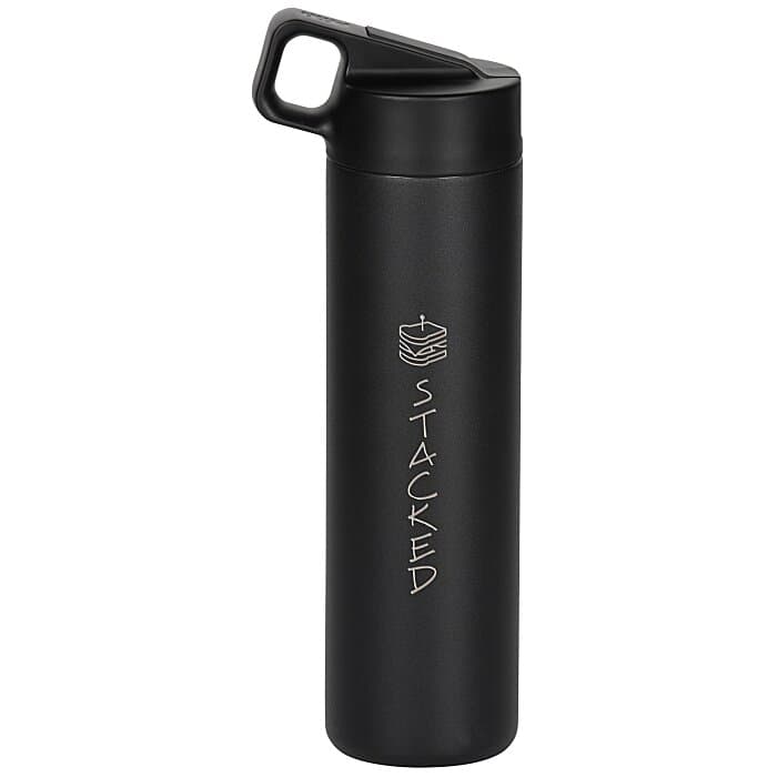MiiR Wide Mouth Vacuum Bottle with Straw Lid - 20 oz - Laser Engraved