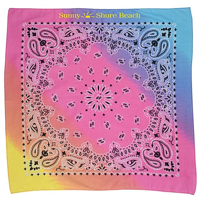 Pastel Paisley Bandana - 22 inches x 22 inches
