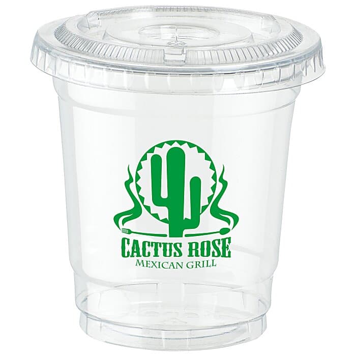 Clear Soft Plastic Cup with Lid - 8 oz