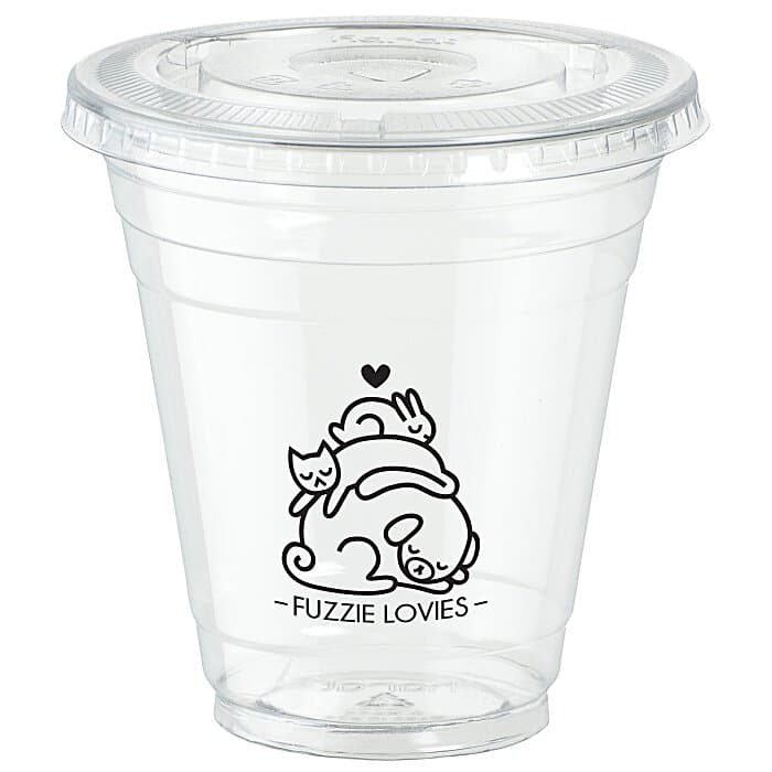 Clear Soft Plastic Cup with Lid - 12 oz