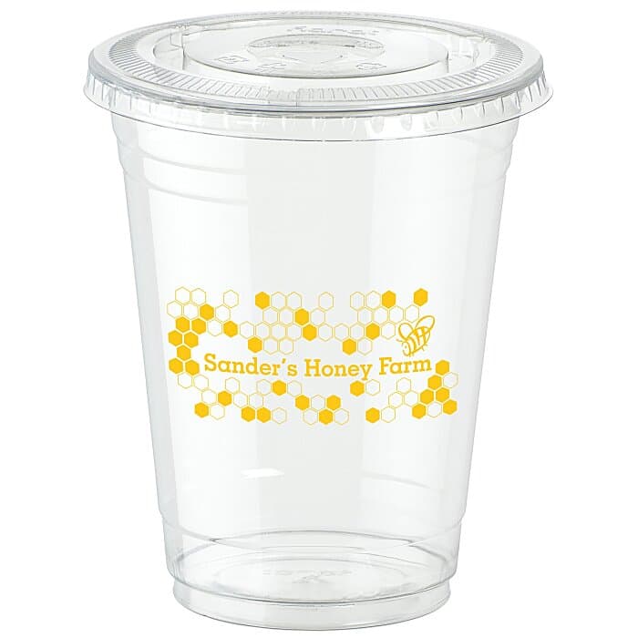 Clear Soft Plastic Cup with Lid - 16 oz