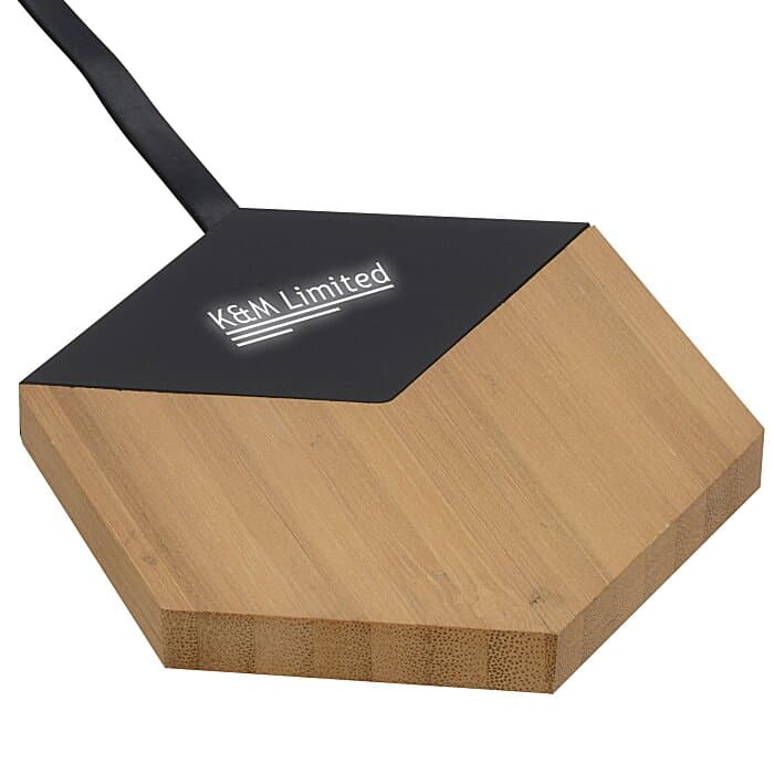SCX Bamboo Light-Up Logo Hexa Wireless Charger