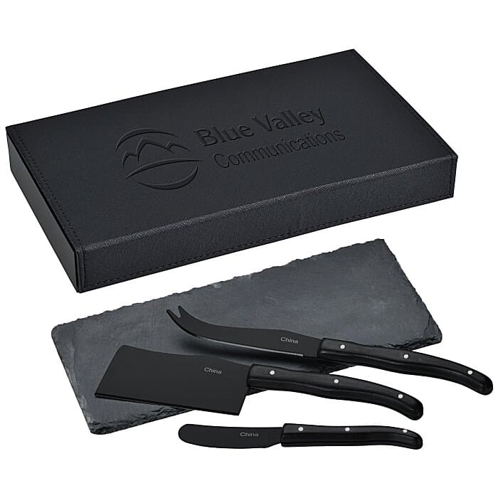 Modena Black Cheese & Serving Set
