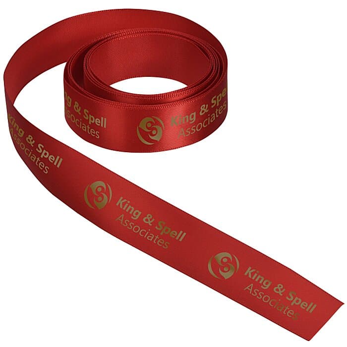 Imprinted Soft Polyester Ribbon - 7/8 inch