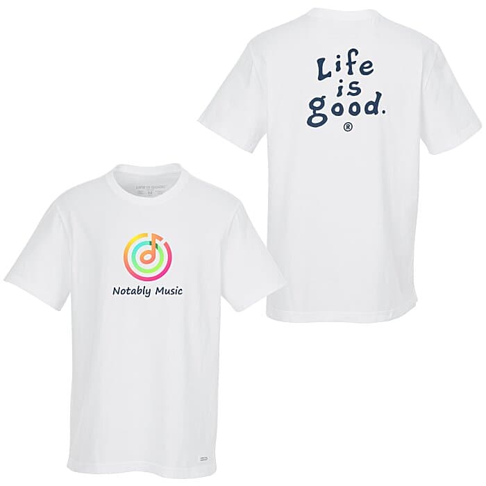Life is Good Crusher Tee - Men's - Full Color - White - LIG