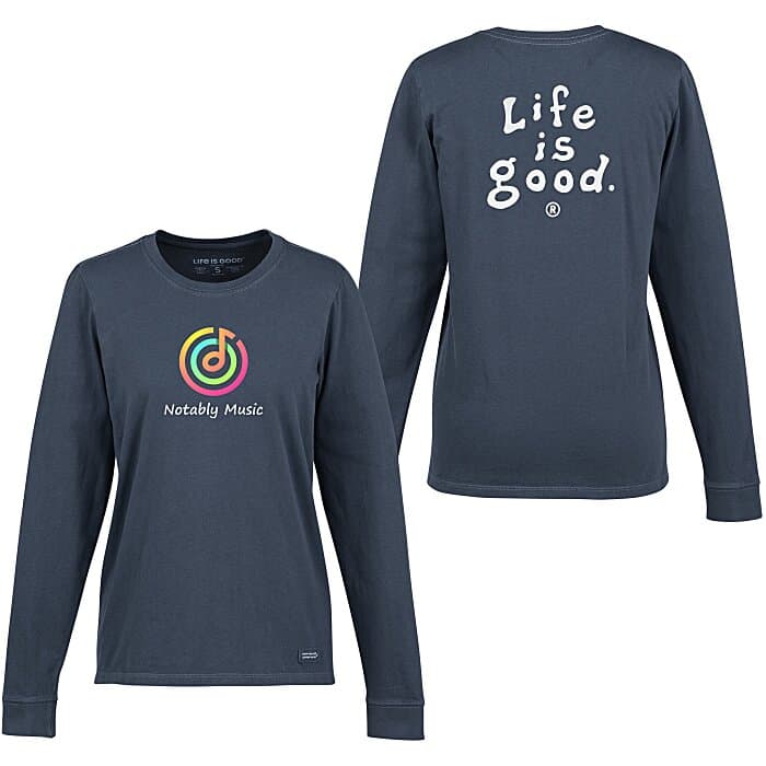 Life is Good Crusher Long Sleeve Tee - Ladies' - Full Color - LIG