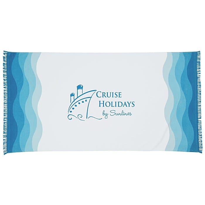 Gradient Edge Velour Beach Towel