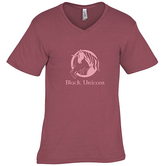 American Apparel Fine Jersey CVC V-Neck T-Shirt - Men's - Screen