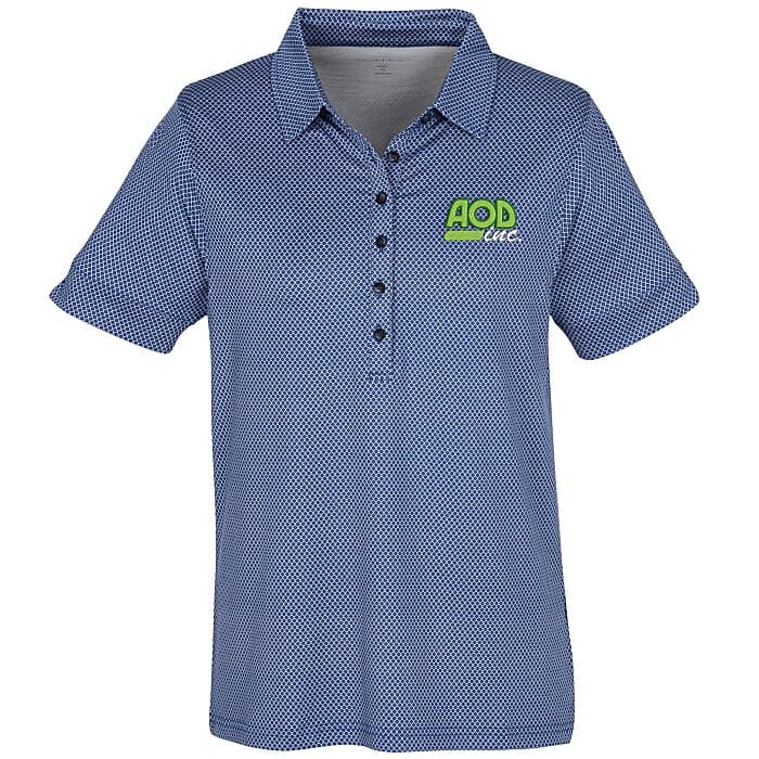 Vansport Pro Eagle Diamond Print Polo - Ladies'