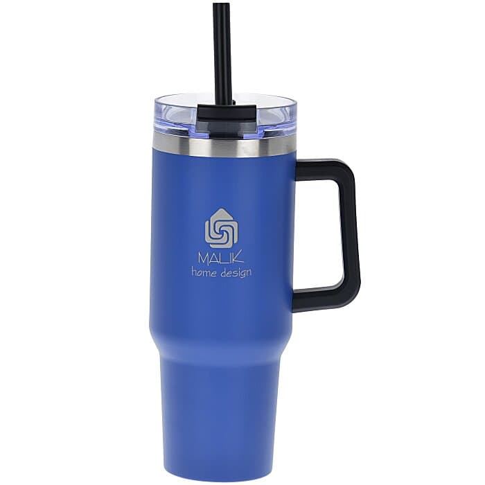 Intrepid Vacuum Mug with Straw - 40 oz - Laser Engraved