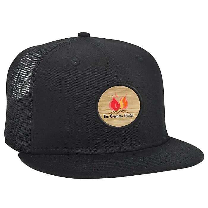 New Era Flat Bill Snapback Trucker Cap - Full Color Patch