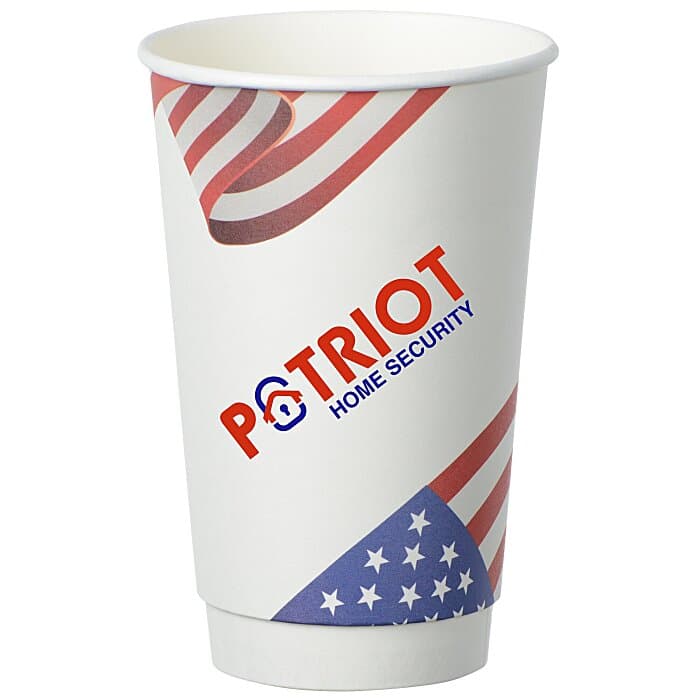 Patriotic Full Color Insulated Paper Cup - 16 oz
