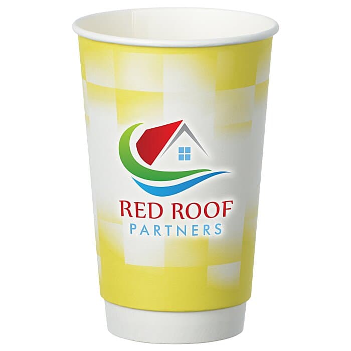 Shady Checkers Full Color Insulated Paper Cup - 16 oz