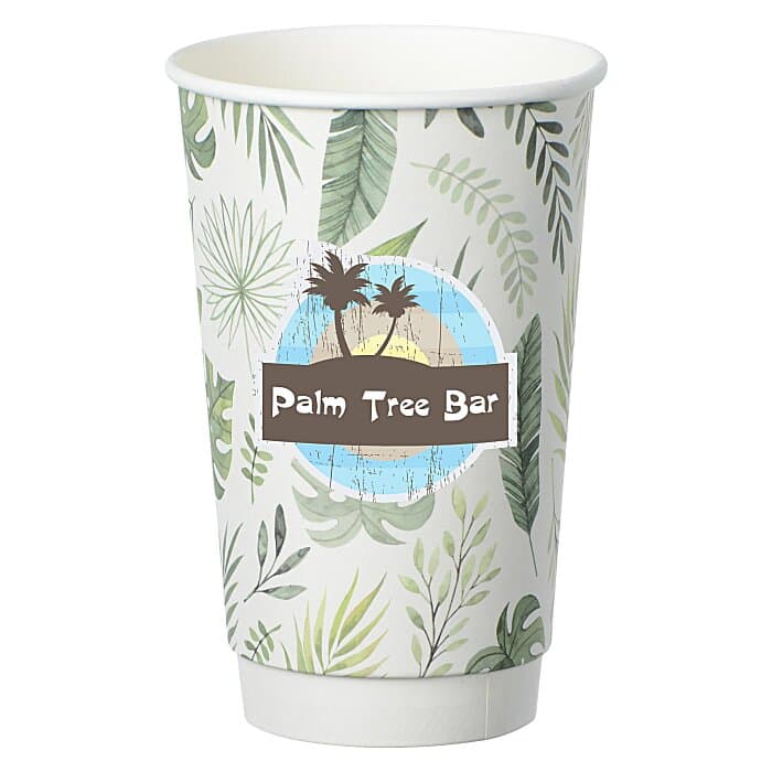 Leaf Full Color Insulated Paper Cup - 16 oz