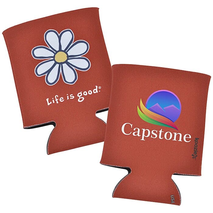 Life is Good Koozie® Can Cooler - Full Color - Daisy