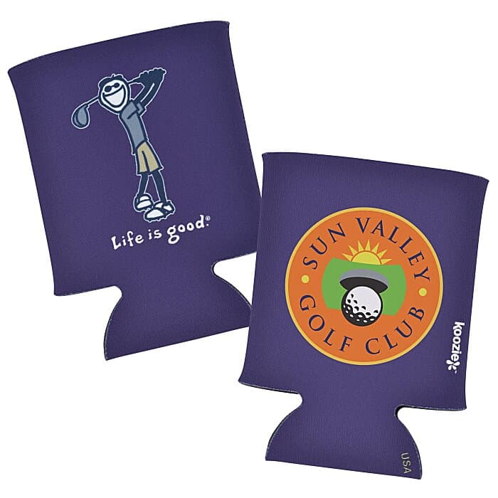 Life is Good Koozie® Can Cooler - Full Color - Golf