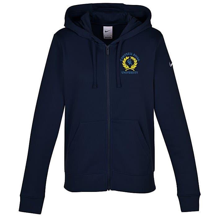 Nike Club Fleece Sleeve Swoosh Full-Zip Hoodie - Ladies'