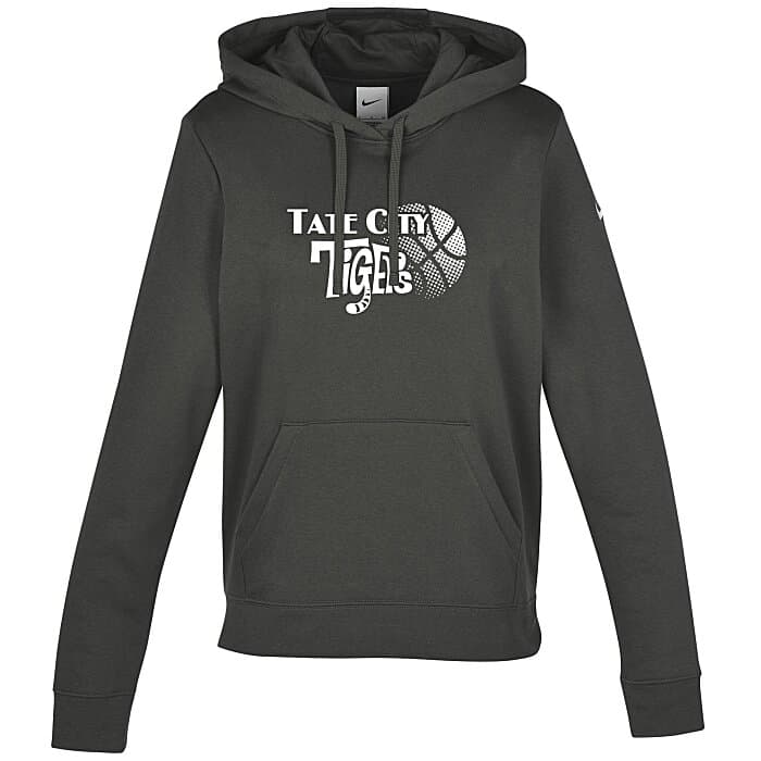 Nike Club Fleece Sleeve Swoosh Pullover Hoodie - Ladies' - Screen