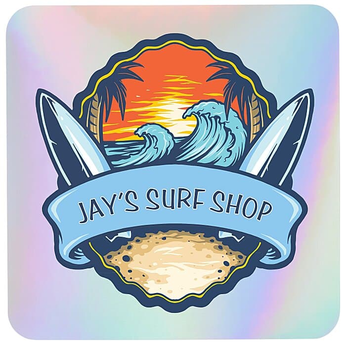 Holographic Sticker - Square - 5 inches x 5 inches