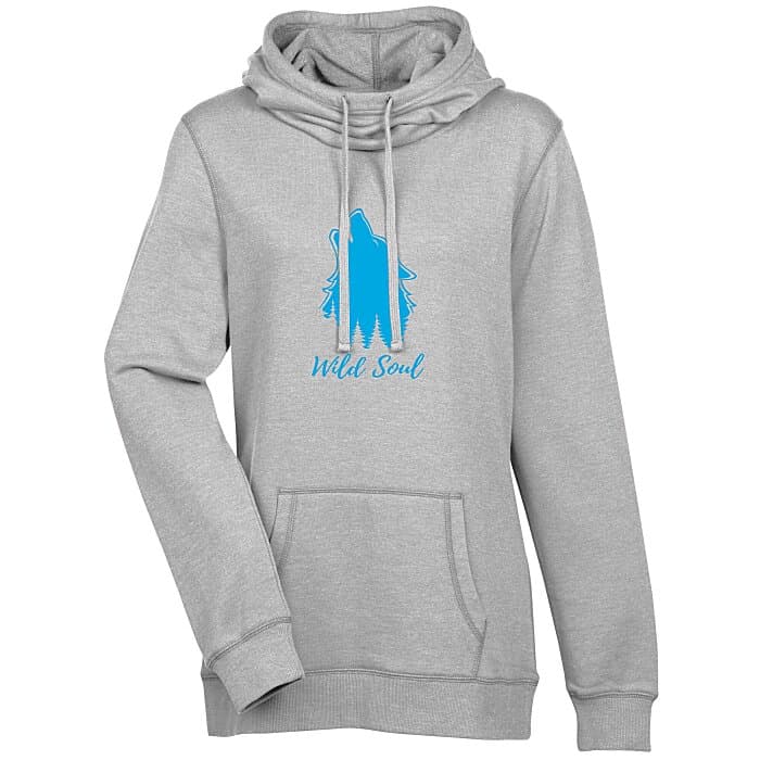 Lightweight Heathered Fleece Hoodie - Ladies' - Screen