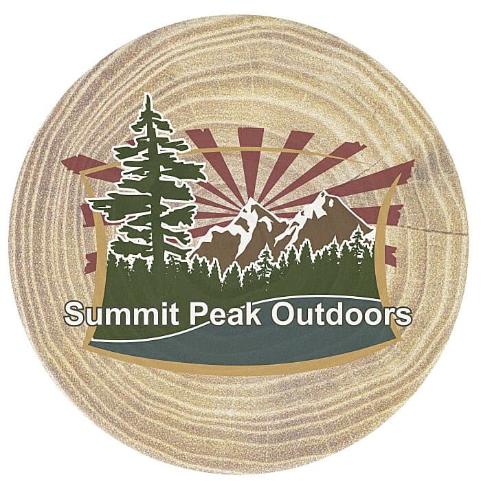 Absorbent Stone Coaster - Round - Dark Wood