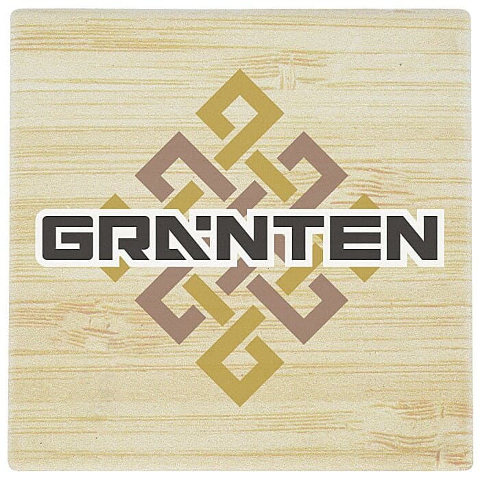 Absorbent Stone Coaster - Square - Bamboo