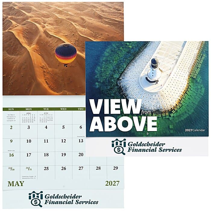 View From Above Wall Calendar - Stapled