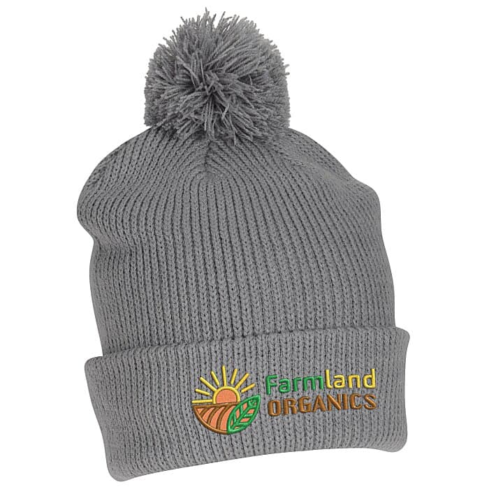 Cozy Rib Knit Pom Beanie