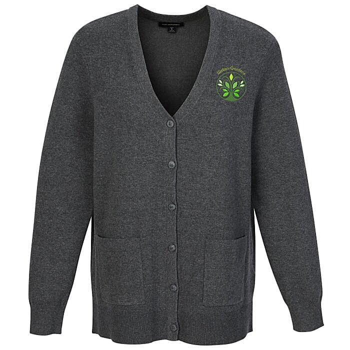 Easy Care Tri-Blend V-Neck Cardigan Sweater - Ladies'