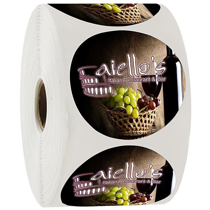 Full Color Sticker by the Roll - Circle - 2 1/2 inches - Low Quantity