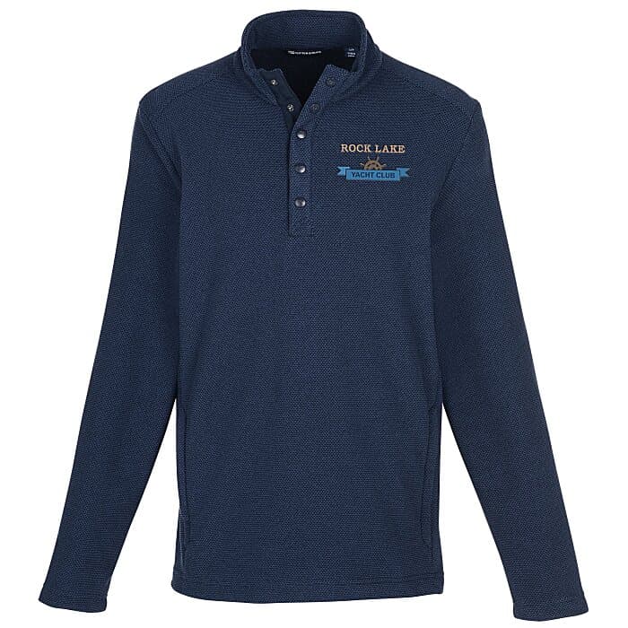 Cutter & Buck Hunt's Point Textured Fleece Snap Pullover - Men's