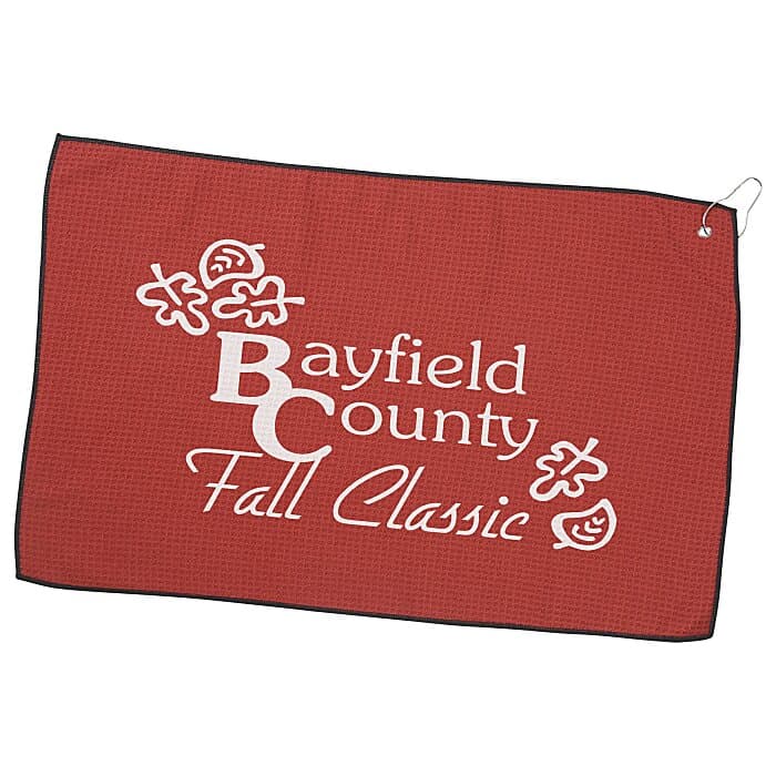 Waffle Knit Golf Towel - 16 inches x 26 inches