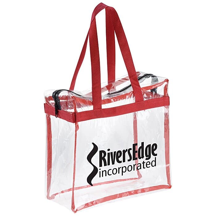 Clear Zippered Box Tote