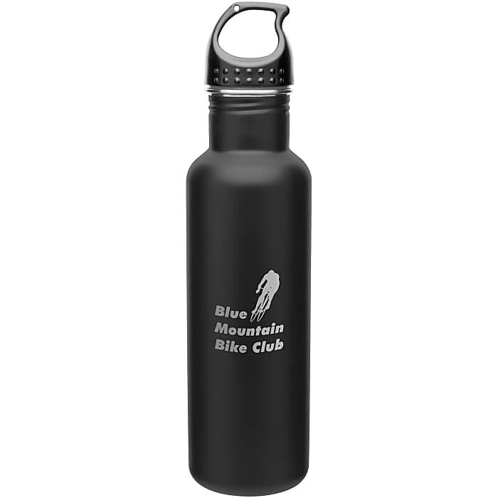 H2go Bolt Stainless Steel Bottle - 24 oz - Matte - Laser Engraved