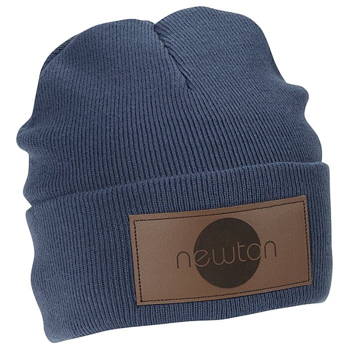 Big Cuff Knit Cap - Laser Engraved Patch