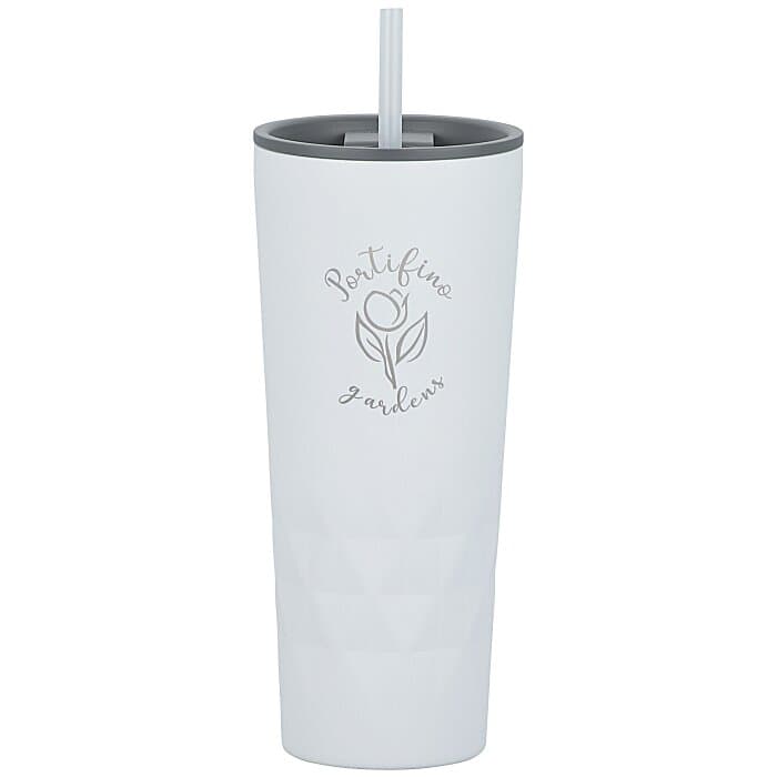 Triad Vacuum Tumbler with Straw - 21 oz - Laser Engraved