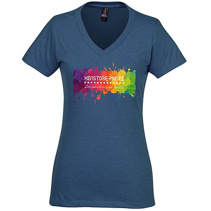 District Perfect Blend V-Neck T-Shirt - Ladies' - Full Color